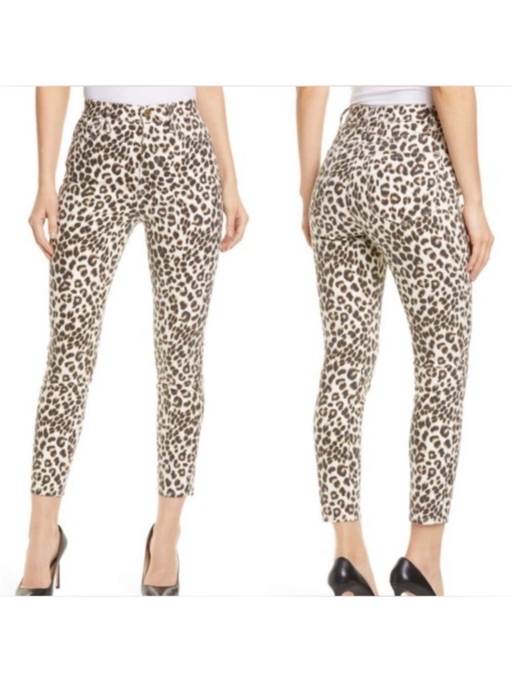 FRAME Leopard Ali High Rise Cigarette Skinny Jean. Size 28